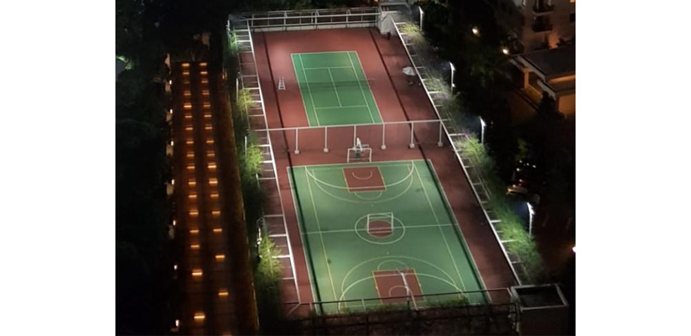 sport court at night