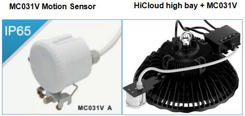 HiCloud high bay with MC013V motion sensor