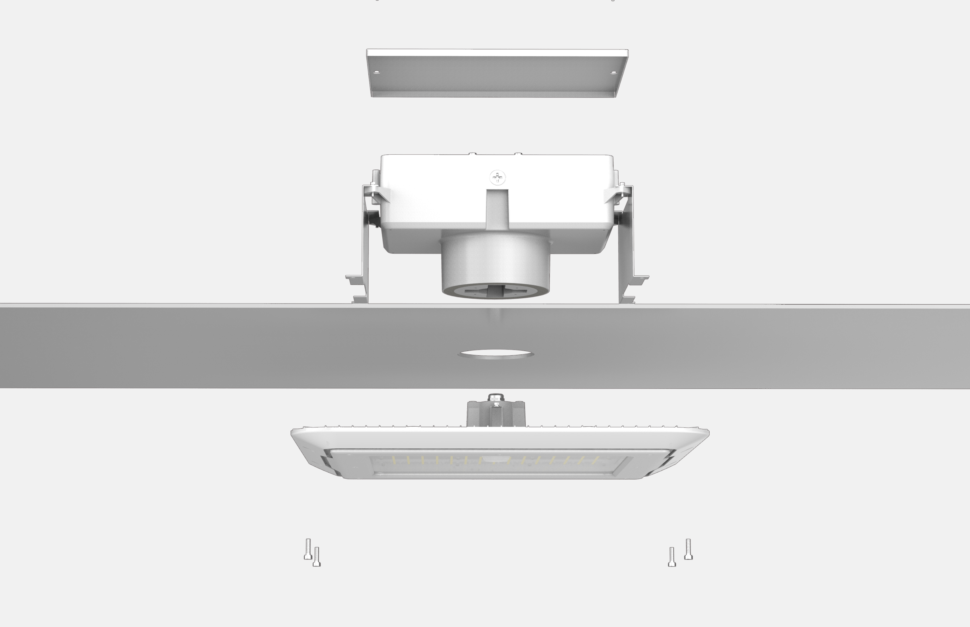 HiGas X LED canopy light installation 2