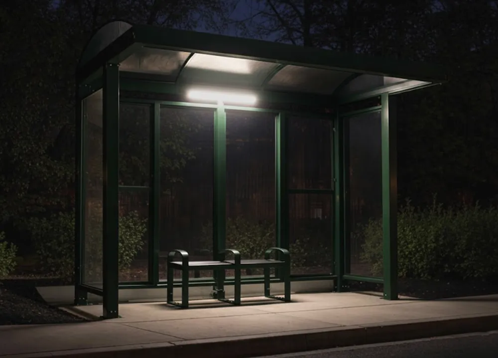 Low Glare Bus Shelter Lighting
