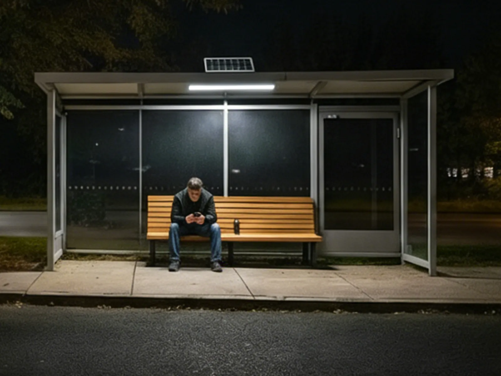 Solar Bus Shelter Lighting