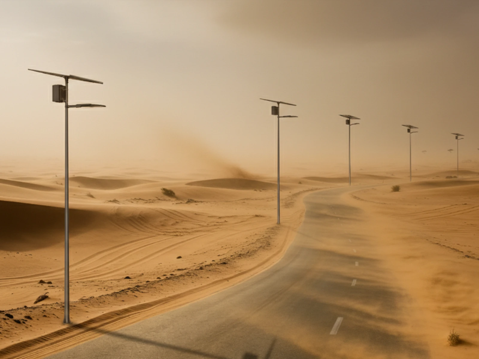 Desert Solar Street Light Structural Durability and Wind Resistance