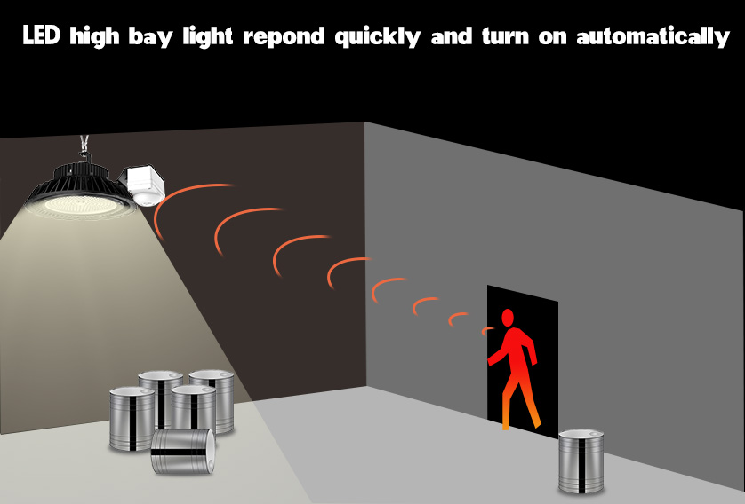 LED high bay light repond quickly and turn on automatically