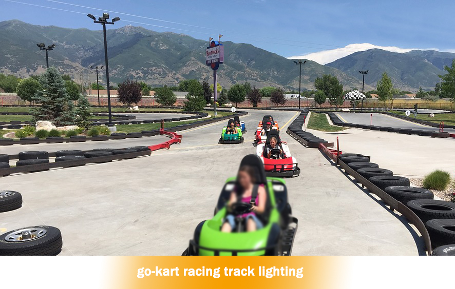 go kart race track lighting
