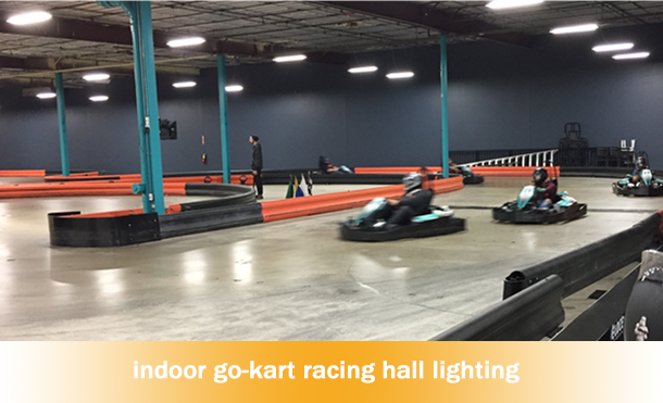 indoor go kart racing hall lighting