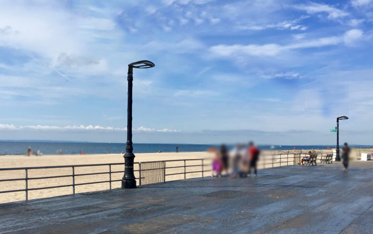 led street light for seaside boardwalks