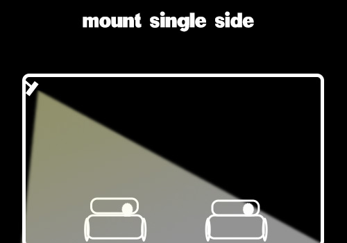 led tunnel light mount on single side