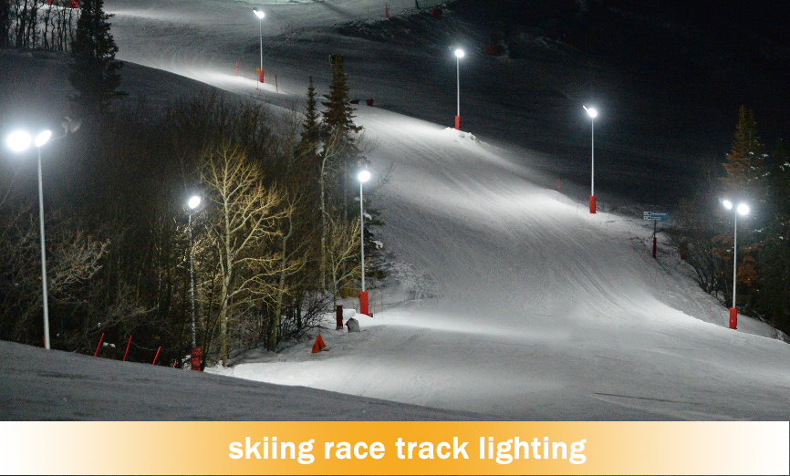 skiing race track lighting