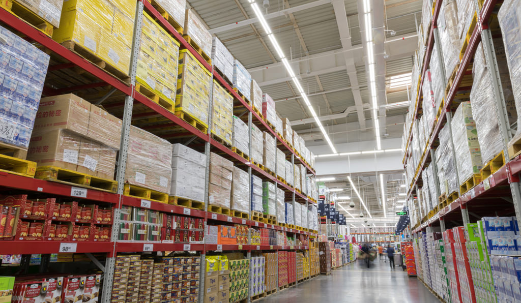 large supermarket lighting layout