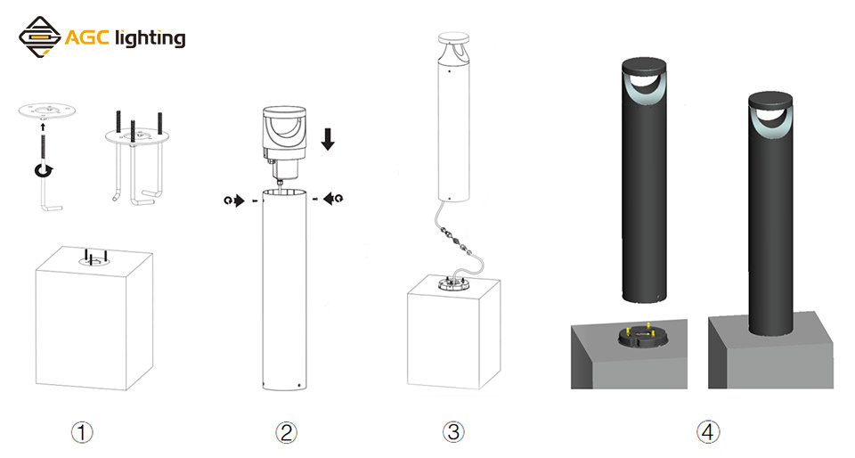 BL01 bollard light installation guide