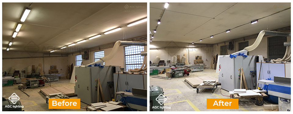 industrial lighting before and after effect improve productivity