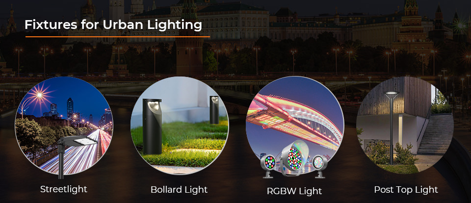 LED fixtures for urban lighting