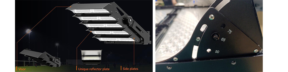 special design bracket of LED FL35 sport light