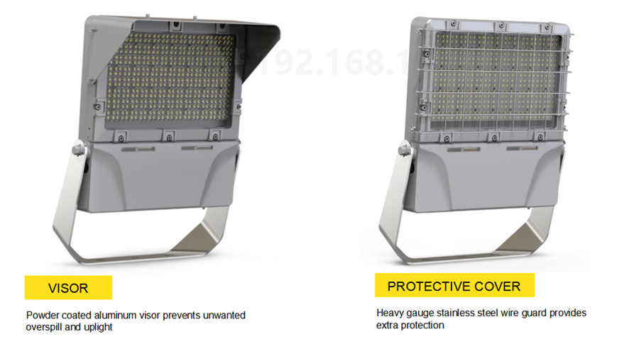visor and protective guard of led explosion proof flood light