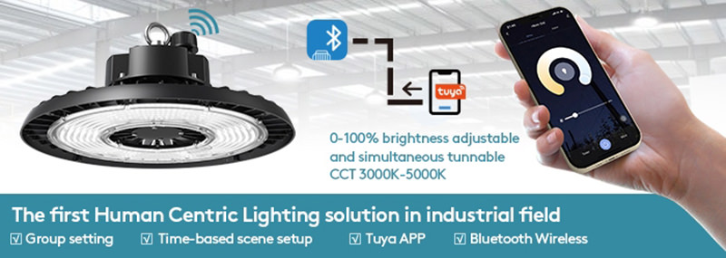 human centric lighting in industrial high bay light