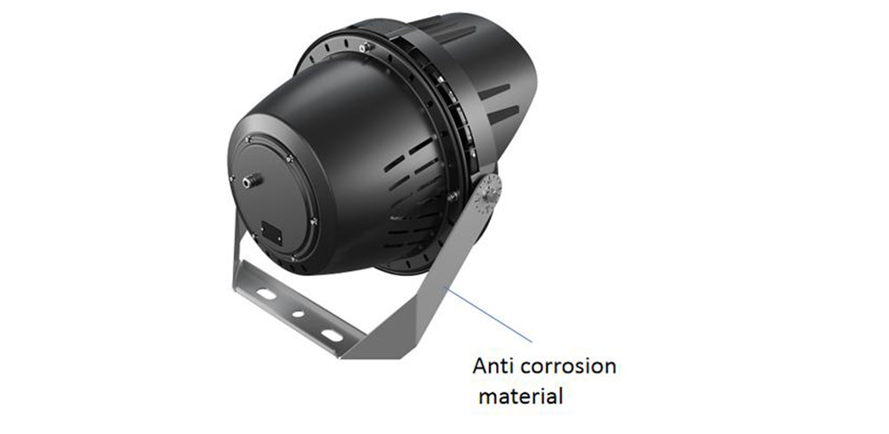 Anti corrosion bracket led round flood light