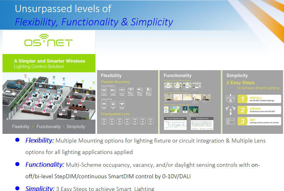 flexibility function sonple wireless PIR light control