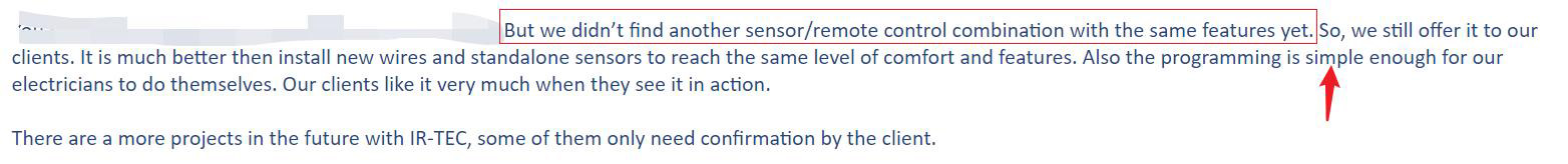 simple PIR control installation