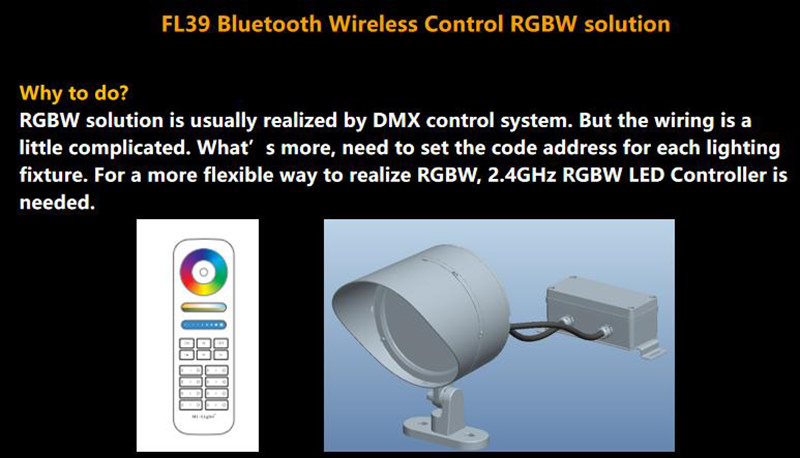 FL39 bluetooth wireless control RGBW solution flood light