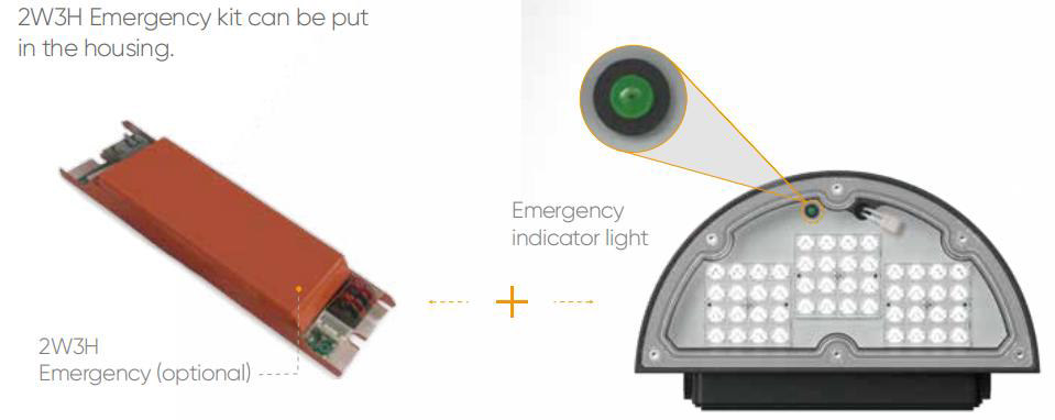 emergency kit LED wall pack