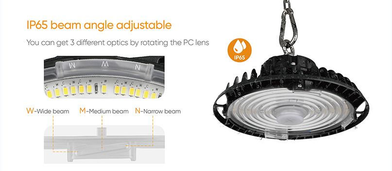 IP65 beam angle adjustable