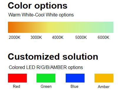 color options of AGC indutrial and outdoor LED light