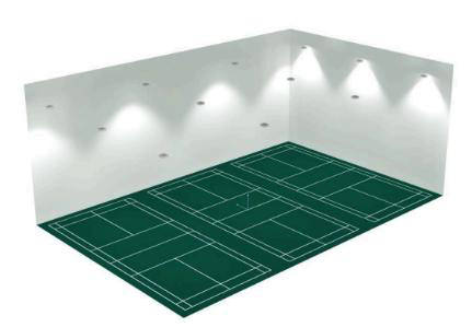 indoor badminton court diagram chart