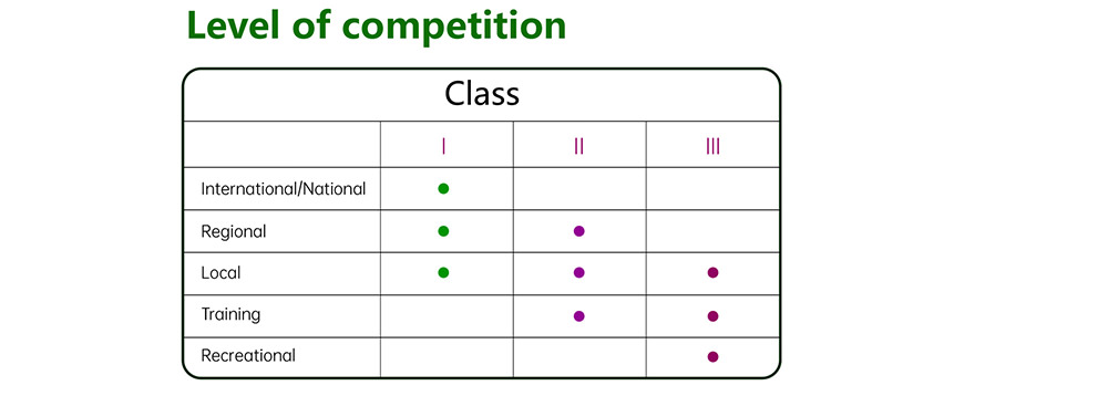 level of competition sporting