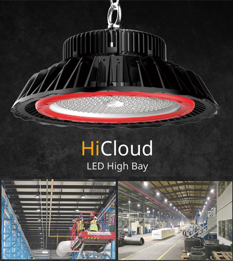 HiCloud LED high bay for airplane hangar