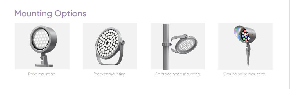 multiplr options of LED archetectite light