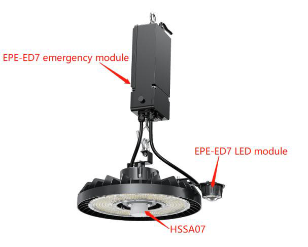 LED high nay light with emergency module and zigbee control 