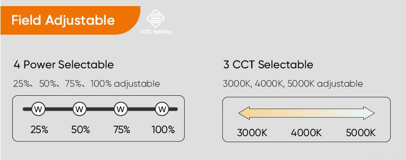 field adjustable CCT and power