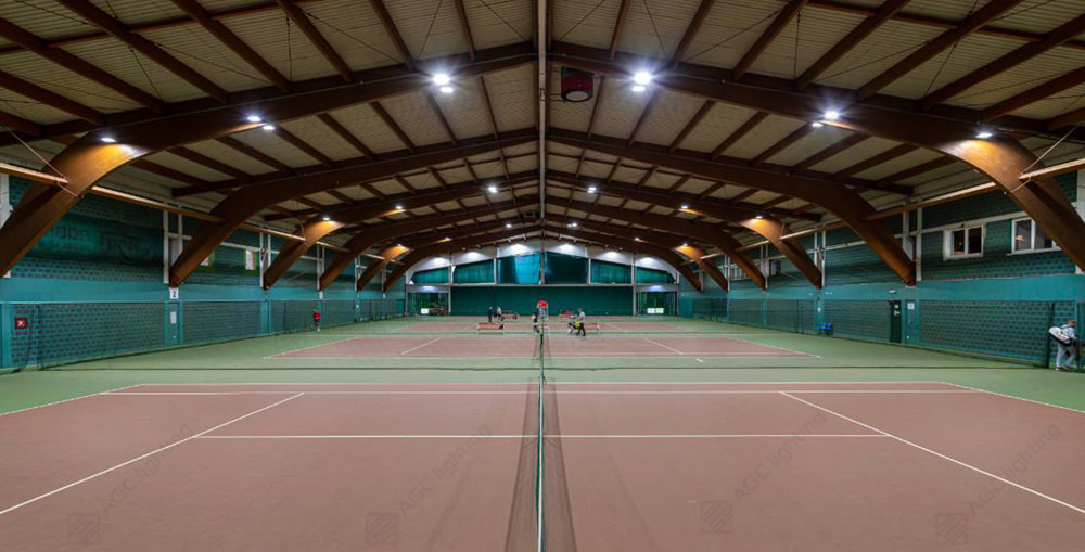 indoor tennis court direct lighting