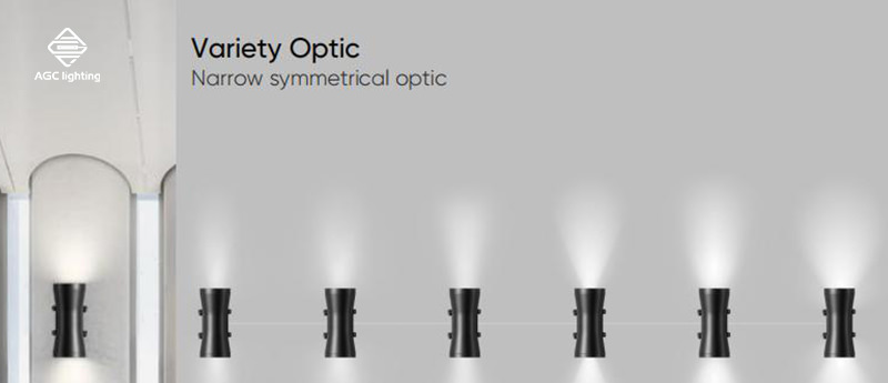 variety optic of wall pack light