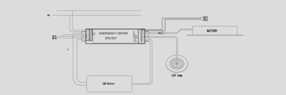 DALI controlled emergency light