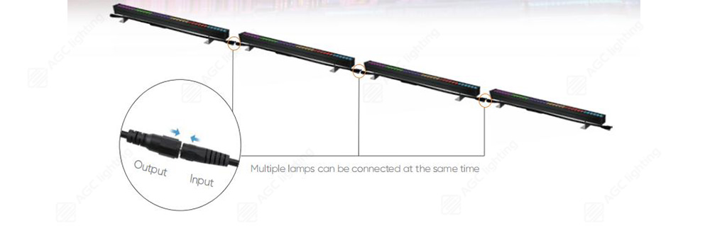 RGB LED light connected to be modular one