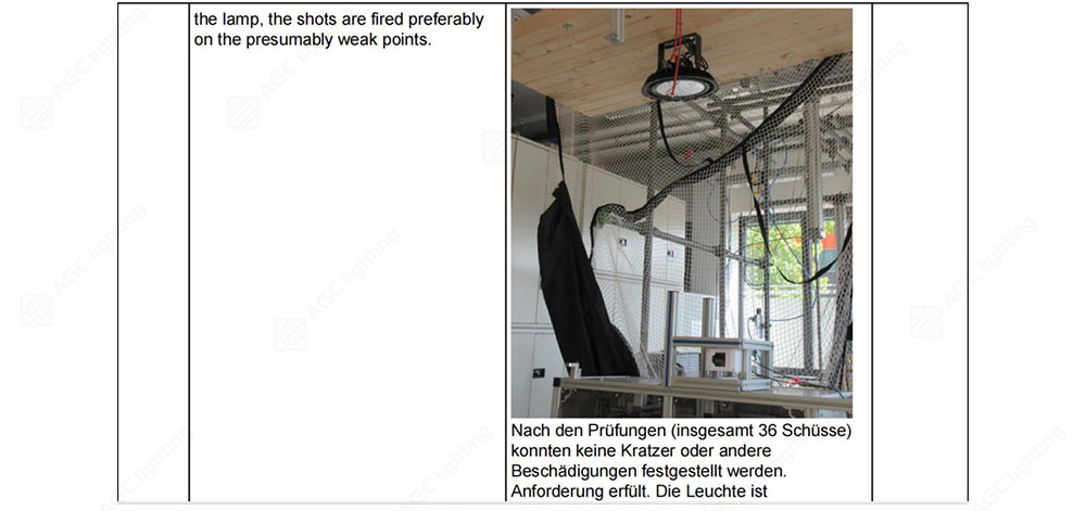 ceiling mounting high bay light ball test