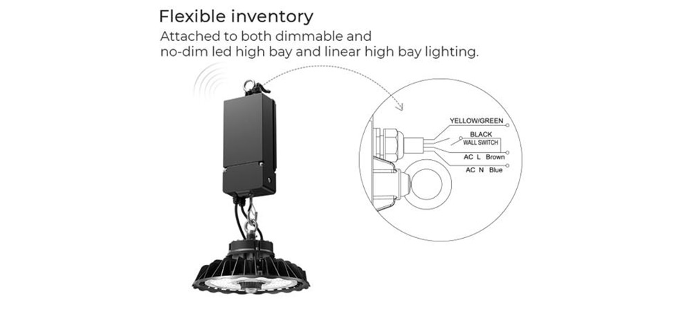 emergency kit for no dim high bay light