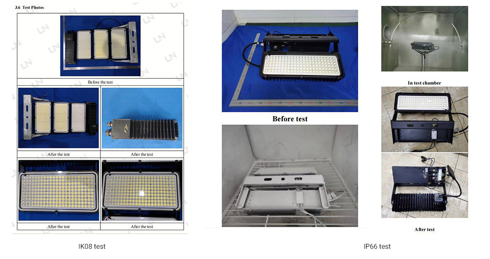 IK08 and IP66 of LED sport light