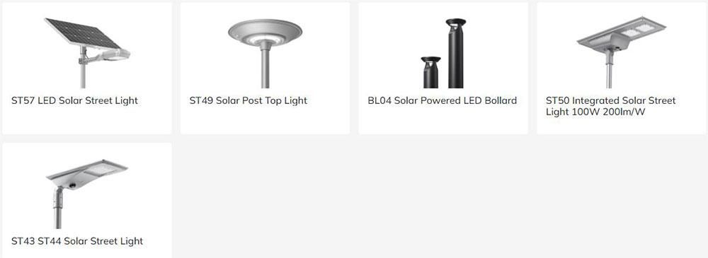 LED solar light products