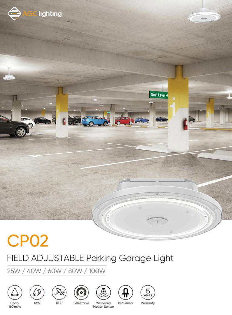 field adjustable parking garage high bay light