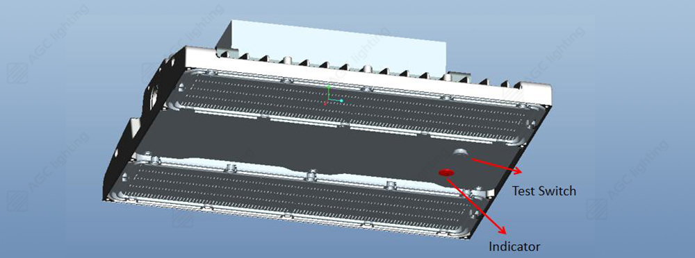 EM backup solution for linear high bay