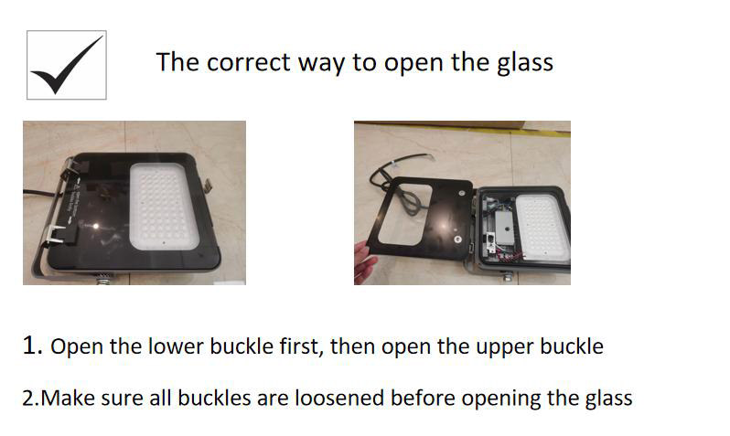 correct ways to open the glass