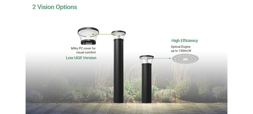 low urg version and high efficiency bollard light