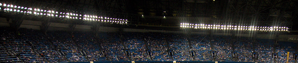 dynamic lighting in sport stadium