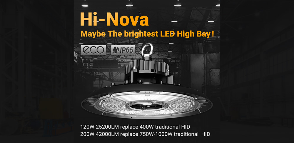 high efficacy high bay light up to 210 lumen per watt