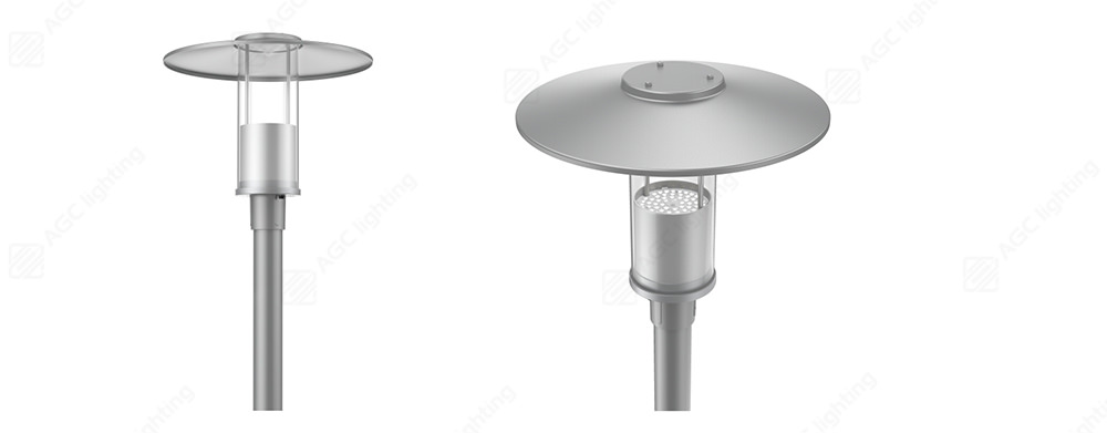 Post top Lighting fixture with CCT& Power adjustment