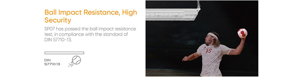 ball impact resistance linear high bay light