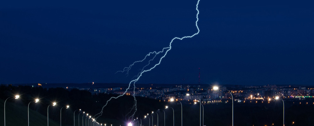 lightning at night