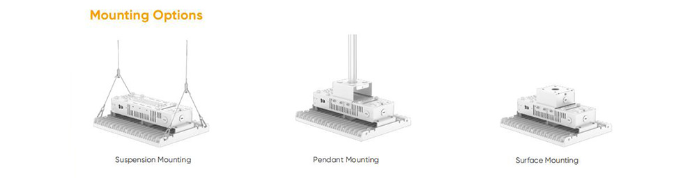 mounting options of high bay light